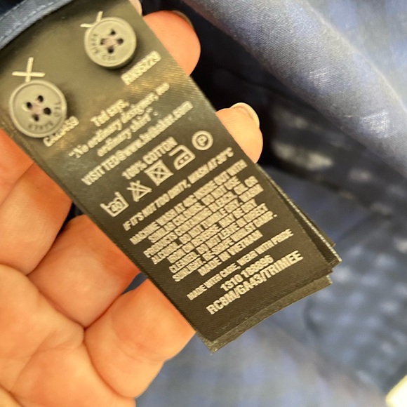 Ted Baker Endurance Mens Blue Long-Sleeved Lightweight Shirt Size 16 Checkered - Picture 5 of 7